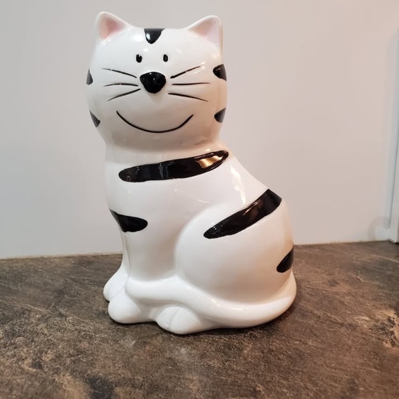 Ceramic kitty scrubbie holder 7.5” tall - Picture 2 of 5